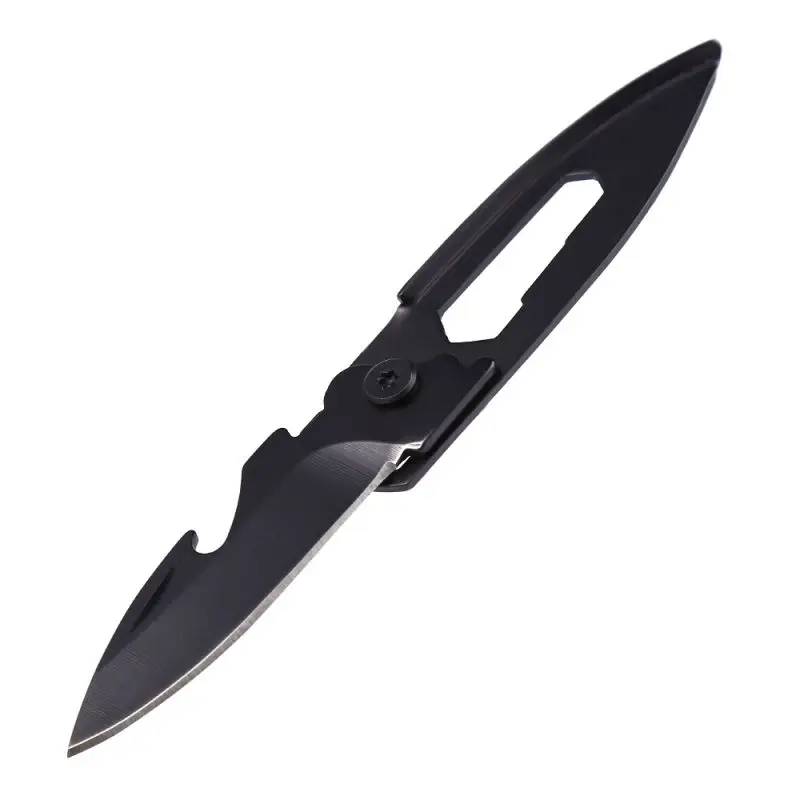 

Hot Outdoor Professional EDC Gear Creative Multi tool Folding key chain pendant bottle opener Knife New Black Color