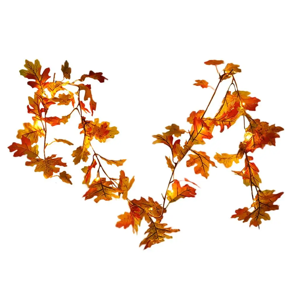 

1.8m Long Autumn Leaves Garland Maple Leaf Vine Fake Foliage Decor Pendants for Christmas Wedding Birthday Party DIY Decorations