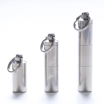 

Pure Titanium Mini Multi-layer Medicine Bottle Moisture-proof Sealed Portable Waterproof Canister S/M/L