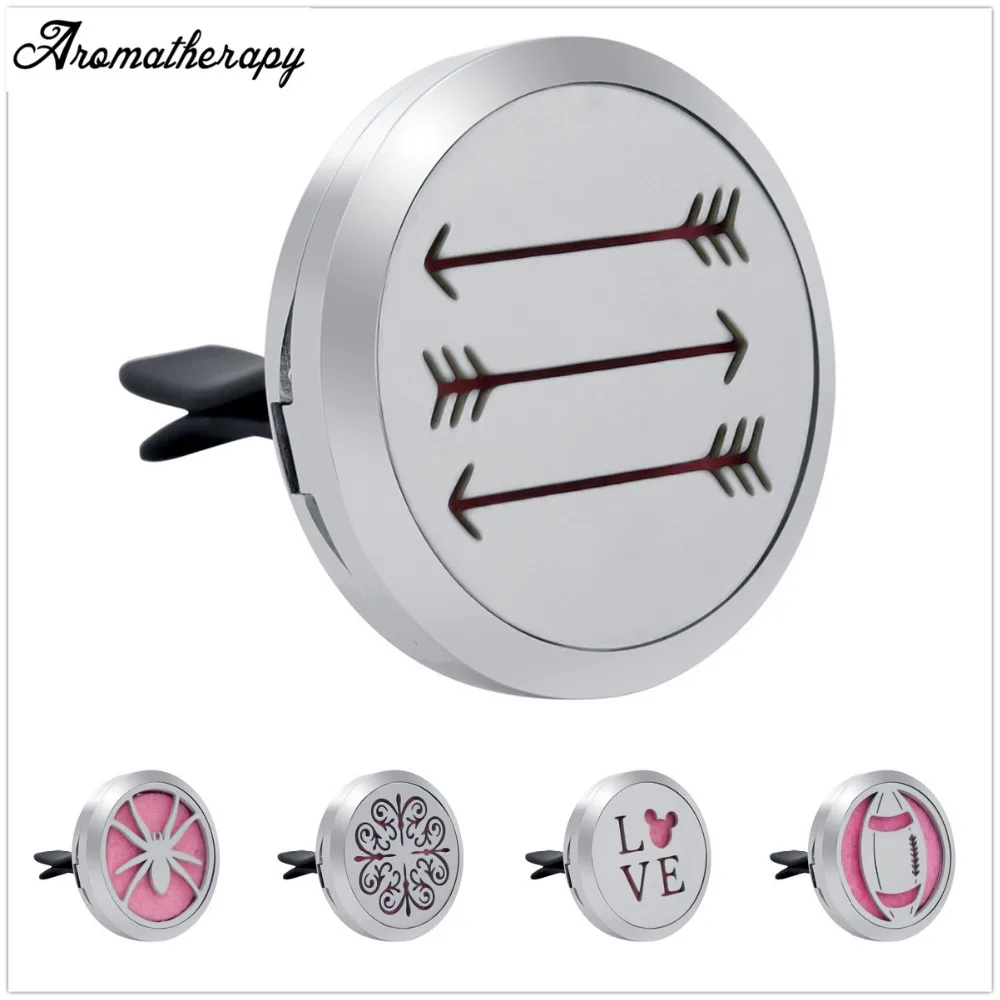 

2018 Hot New Love Shape (30mm) Diffuser 316L Stainless Steel Car Aroma Locket Essential Oil Car Diffuser Lockets with free pads