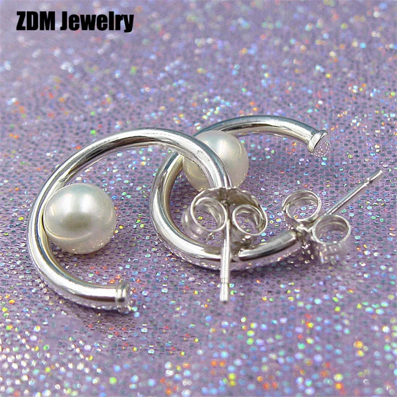 

Fashion Charm 100% Sterling Silver Original 1:1 High Quality Stud Earrings Jewelry