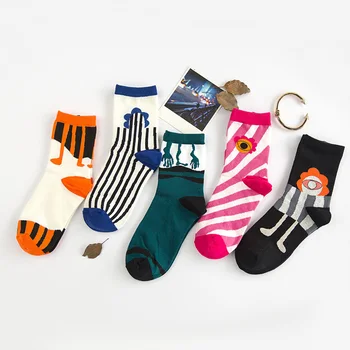 

Spring autumn Funny socks women creative lady warm stripes cotton socks new woman socks cotton