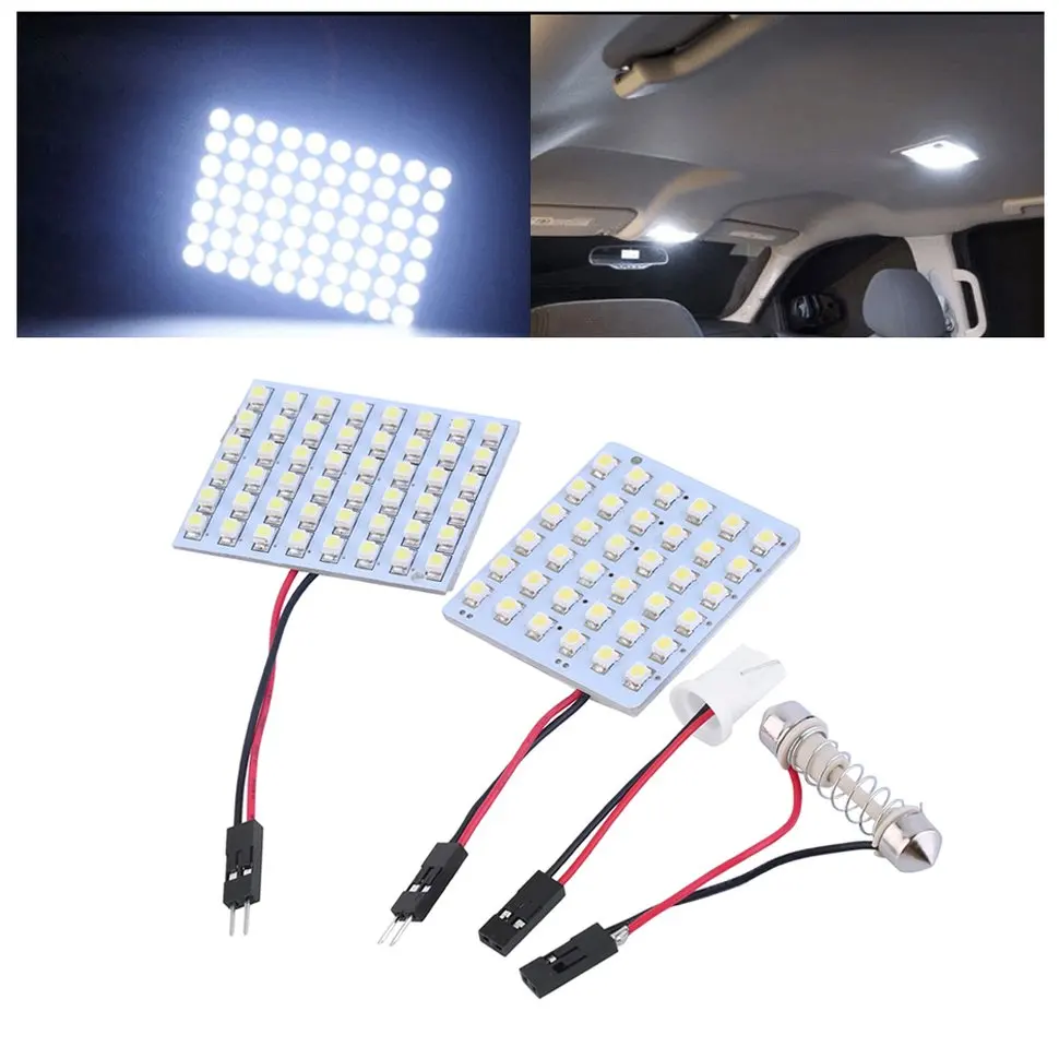 10pcs 48 SMD 1210 LED Panel Interior Lighting Bulb Car Auto White