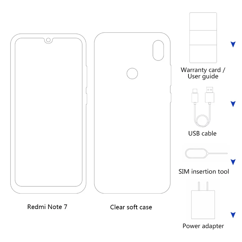 Глобальная версия Xiaomi Redmi Note 7 4 ГБ ОЗУ 64 Гб ПЗУ мобильный телефон Snapdragon 660