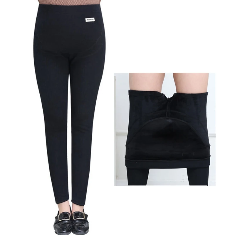 

4XL island velvet leggings for pregnant women maternity winter leggings elastic waist circumference pregnant women warm pants
