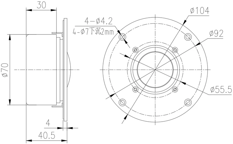 alto-falante unidade membrana de seda 8ohm 30