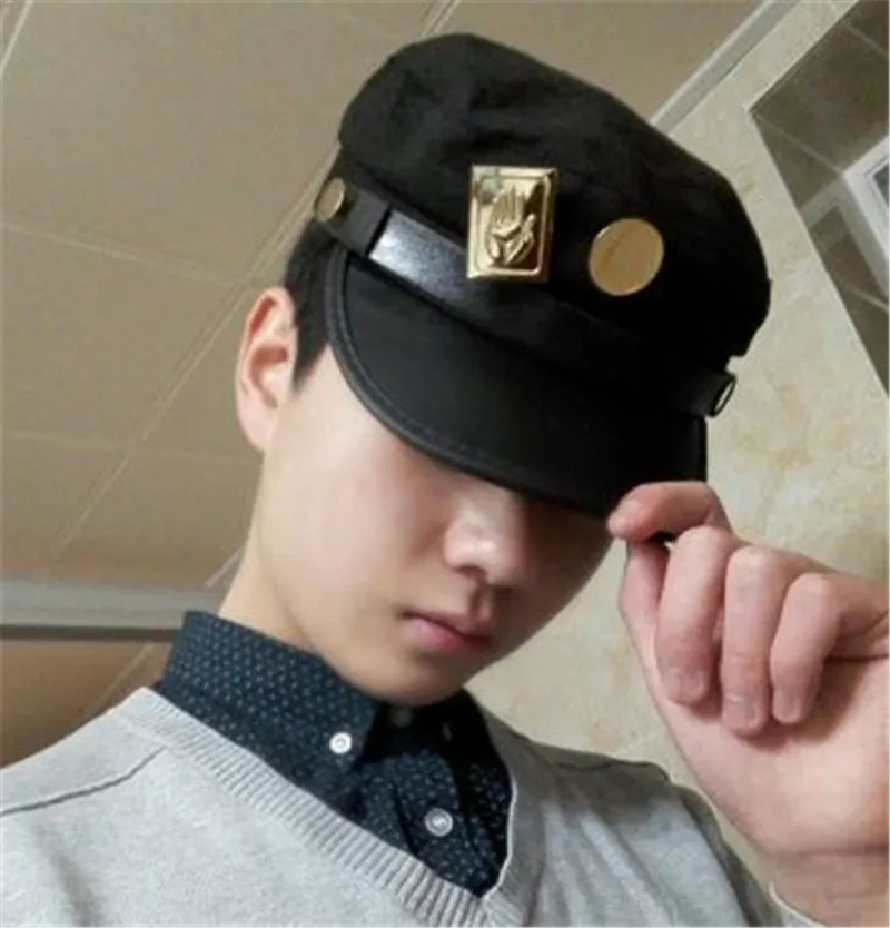 Anime Jojo's Bizarre Adventure Hat Jotaro Kujou Army Military Unisex Cotton Cap (5)
