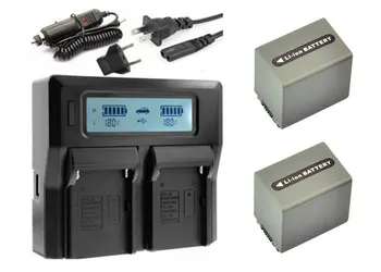 

2xNP-FP90,NP-FP91 FP90,FP91,FP50,FP70 Battery+LCD Dual USB Charger for Sony HDR-HC3 DCR-DVD905 DCR-HC85 DCR-SR100 HC41 HC46 HC65