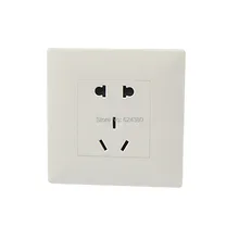 AC 250 в 10 А три 3 Pin AU розетка питания 2 Pin ЕС ЕВРО США розетка две банды квадратная настенная панель белый 86x86 мм