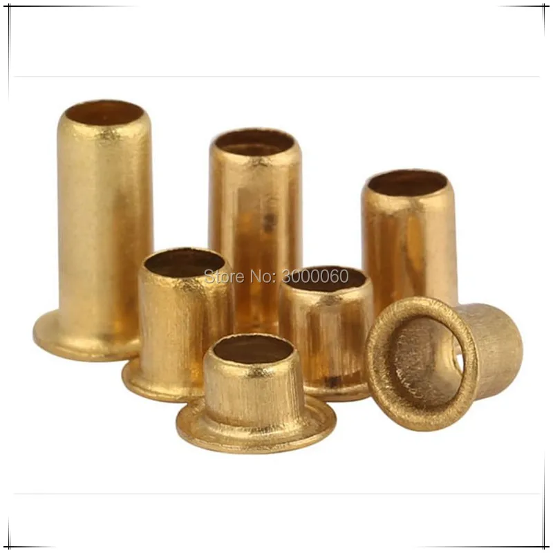 

M1.5x3.5mm Brass Copper Single Tube Hollow Tubular Rivet For PCB 2000pcs/lot