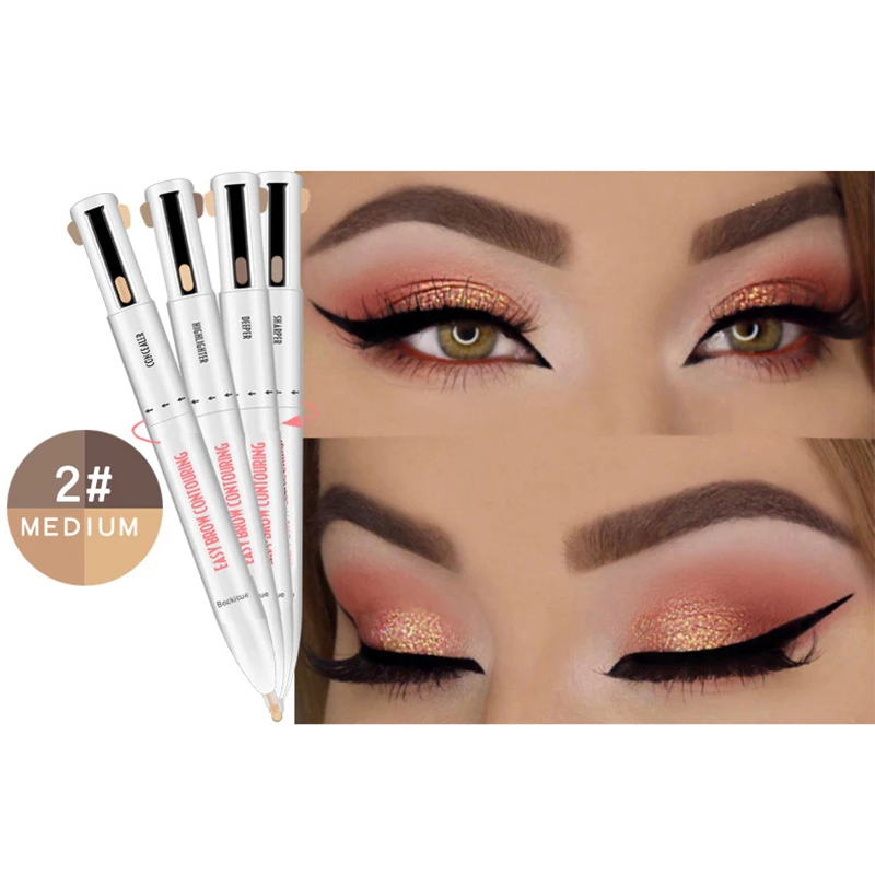 4 In1 Eyebrow Pencil Makeup Lasting Waterproof Drawing Eye Eyebrow Tattoo Pen Maquiagem Cosmetics for Eyebrows TSLM2