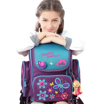 

Fold Brand New Girls School Bags Cartoon Character Kids Animal Waterproof Orthopedic Backpack Schoolbag Mochila Infantil