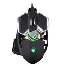 LUMO Professional Wired Machinery Gaming Mouse Programmable 250 – 4000 DPI LED Optical 10 Buttons Gamer Computer Mice