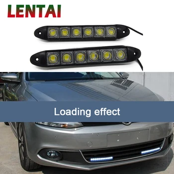 

LENTAI 1Set 6 LED Car Daytime Running Lights DRL Fog Lamp For Fiat 500 Opel Insignia Vectra c Suzuki Swift Sx4 Hyundai Creta