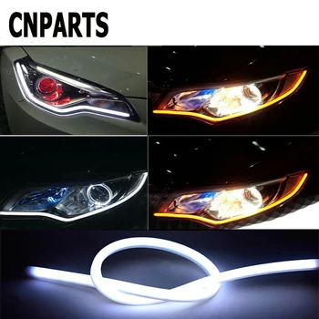 

CNPARTS 60CM Car DRL Flexible Daytime Running LED Light Lamp For Renault Megane 2 3 Duster VW Touran Passat B6 Golf 7 T5 T4 Fiat