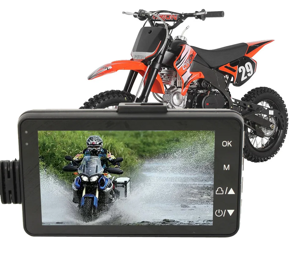 Karadar Motorcycle recorder DVR with front and rear view font b camera b font waterproof font