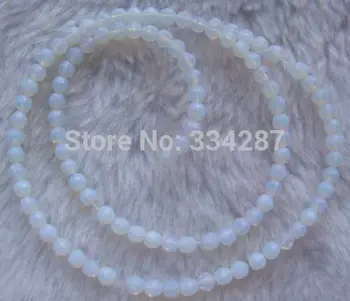 

Free shipping 15inch 4mm Opal Glass Faceted Round Beads