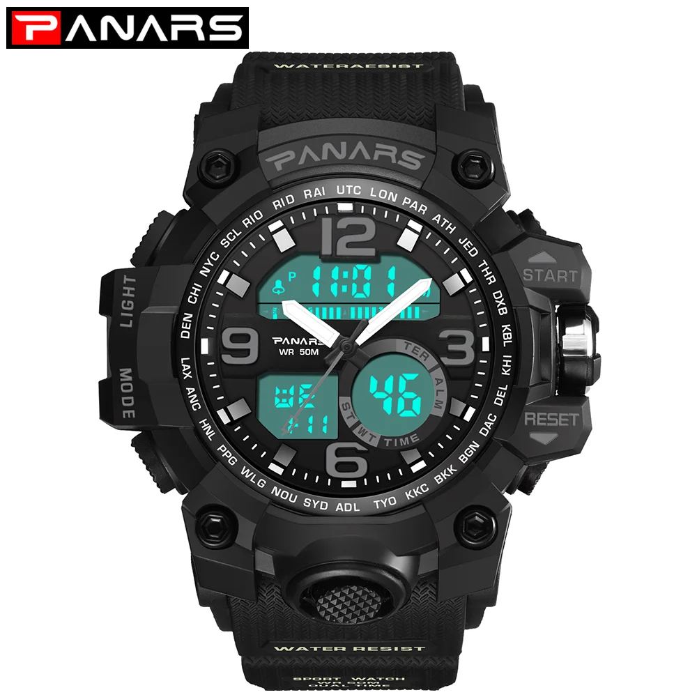 

PANARS Men's Watches Diving Watches G Digital 2018 Luxury Brand Style Shock Waterproof Fitness Sport Water Resistant Wristwatch