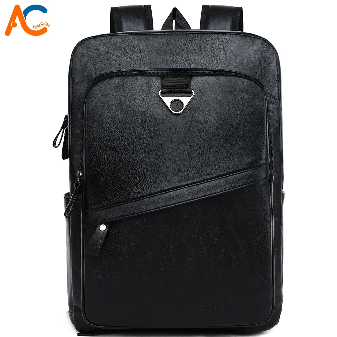 

Alena Culian Waterproof 15.6 inch Laptop Backpack For Men Large Capacity Travel Bagpack Men's Casual Daily Backpack Leather Bag