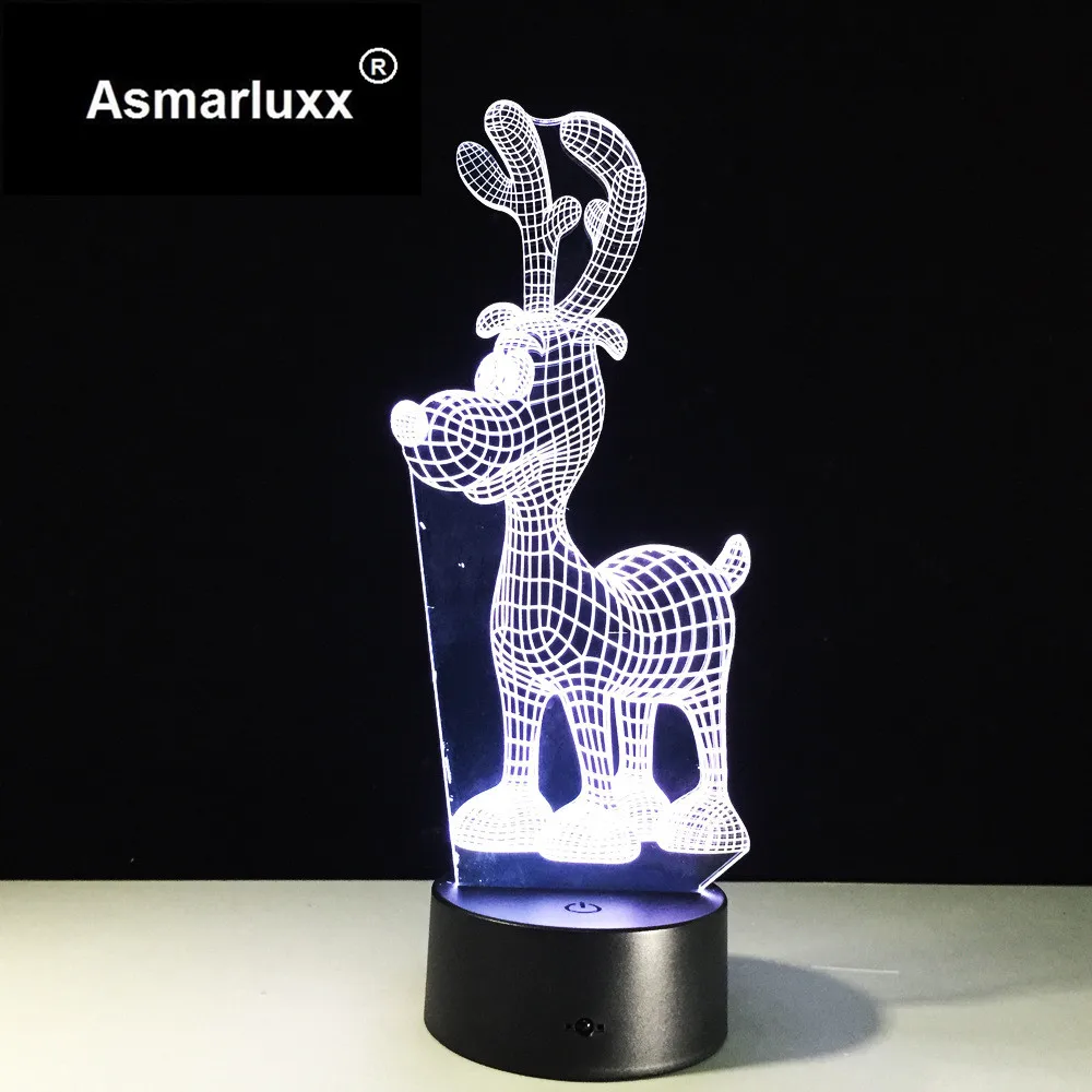 Asmarluxx deer 3d led lamp0004