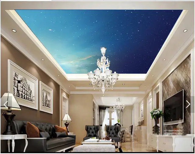 Decken Tapete 3D wallpaper benutzerdefinierte 3d decke tapete wandmalereien Sky blue sky fresken decken tapeten 3d wohnzimmer fototapete.jpg 640x640 - Decken Tapete