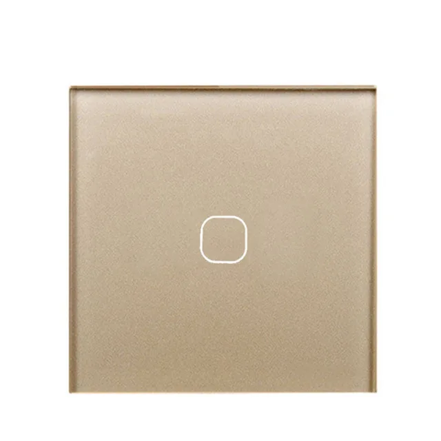

MiniTiger 1 Gang 1 Way Wall Touch Switch, White Crystal Glass Switch Panel, EU/UK Standard, 220-250V