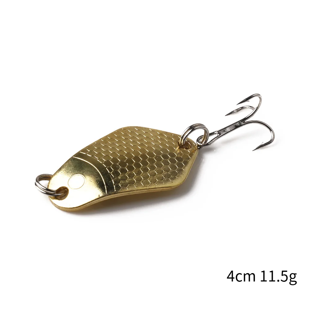 1pcs Metal Spinner Spoon Fishing Lure Hard Baits Gold /Silver Sequins Noise Paillette Treble Hook Tackle 10/10.5/14/16.5/20g - Цвет: SP209-1