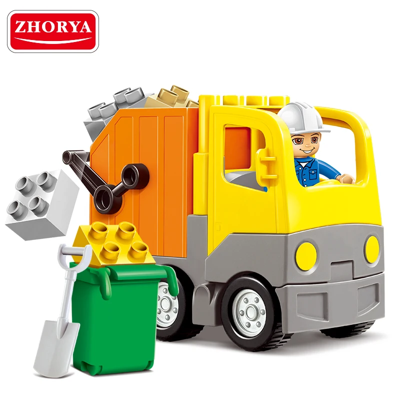 

Zhorya 14PCS Garbage Truck Building Blocks Kids Gift Blocks with Minifigure Compatible Legoings Educational Toys for Children