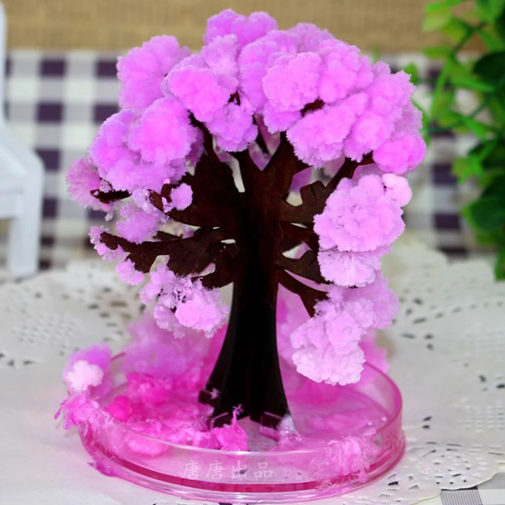

2019 90mm H Cool ! ThumbsUp ! Magic Japanese Sakura Tree - Brand New Made in Japan Pink Magically Decorative Growing Paper Trees