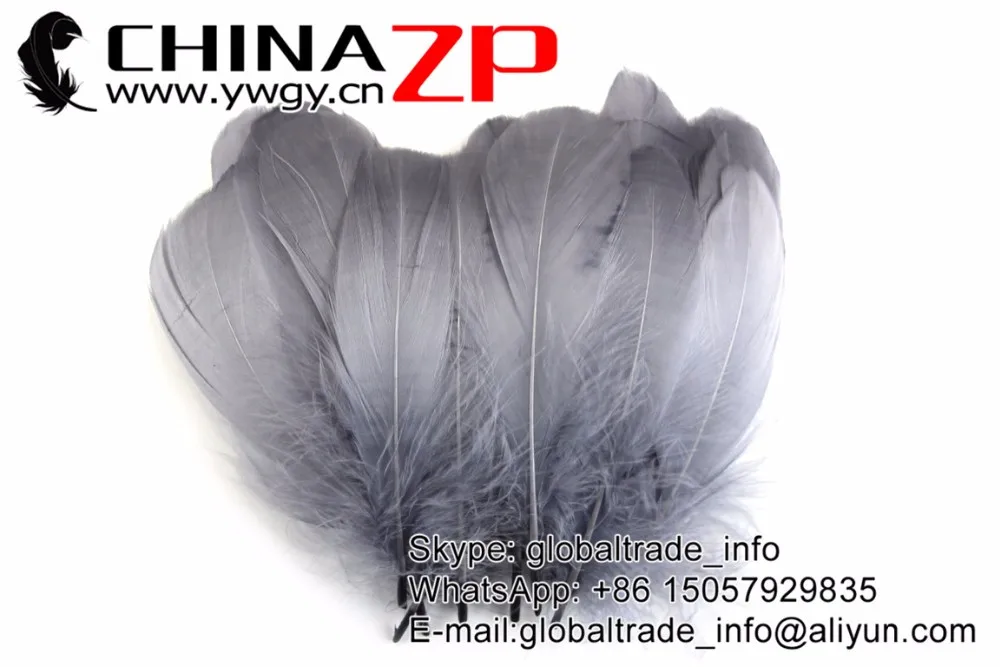 Grey Soft Goose Nageoires Feathers (3)