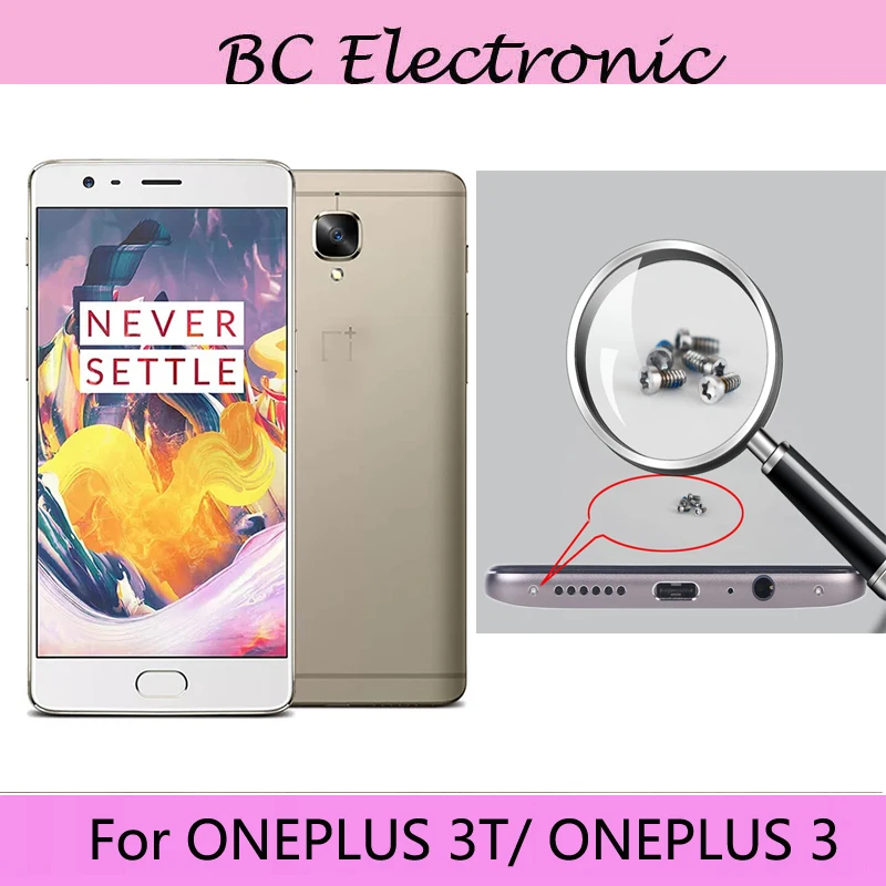 2 шт. для oneplus 3T A3010 винты для док-станции винт для корпуса гвоздь для oneplus 3 A3000 oneplus 3T мобильные телефоны для oneplus 3