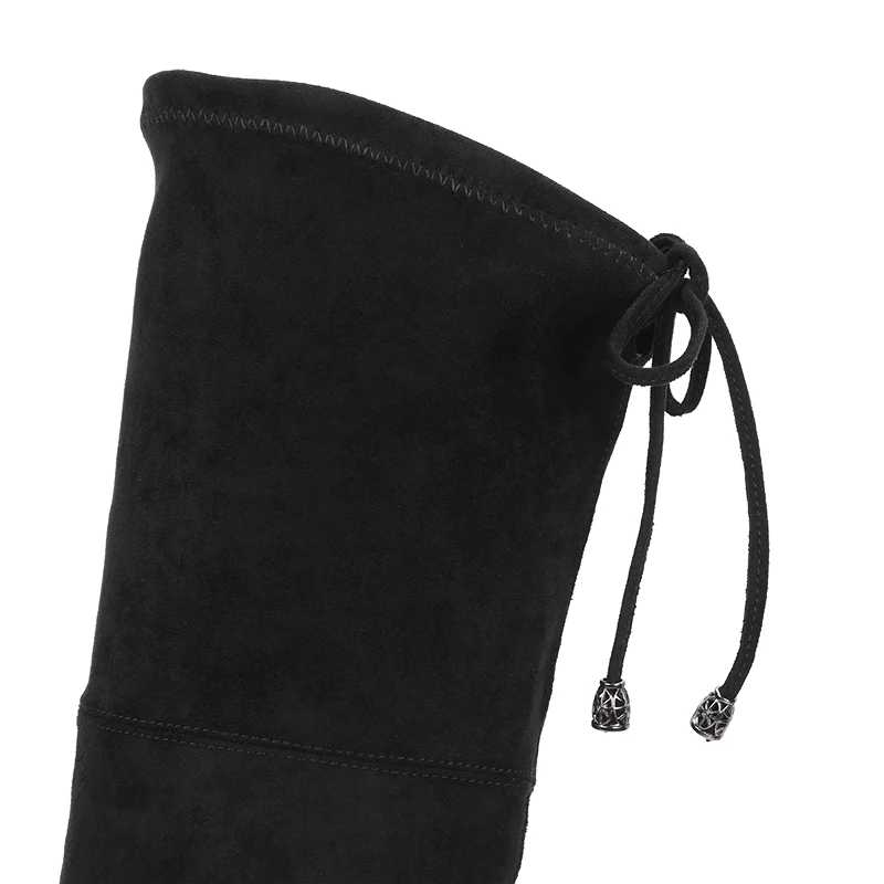 AIMEIGAO Faux Suede Over The Knee Boots High Heels Thigh high Women Boots Comfort Square Heels Plus Size Platform Woman Shoes