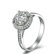 0.20+0.10ct Natural Diamond Ring 18K White Gold Handmade Wedding Band Engagement Ring for Women Diamond Jewelry