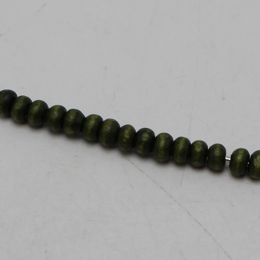 

1000 Dark Green 4mm Round Wood Beads~Wooden