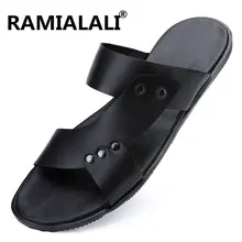 Высококачественная кожаная Летняя обувь; мужские пляжные сандалии; Уличная обувь; мужская повседневная обувь; Вьетнамки; мужская обувь