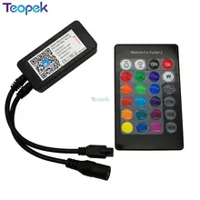 EWelink умный Wifi светодиодный контроллер с 24 клавишами дистанционного управления DC5V-24V работать с приложением Alexa TMALL GENIE для 5050 RGB светодиодный светильник