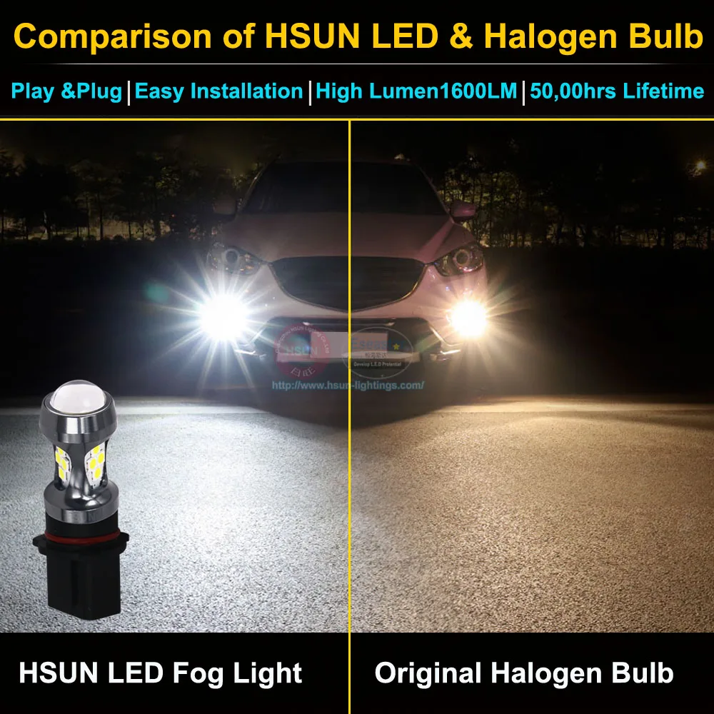 Eseastar 2 шт. uper яркий HID P13W PSX26W Высокая мощность 3030 светодиодный для Toyota 86 FT86 GT86