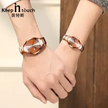 KEEP IN TOUCH Fashion Simple Men&Women Watches Alloy  Quartz Couple Watches Luminous Waterproof Couple clock relogio masculino