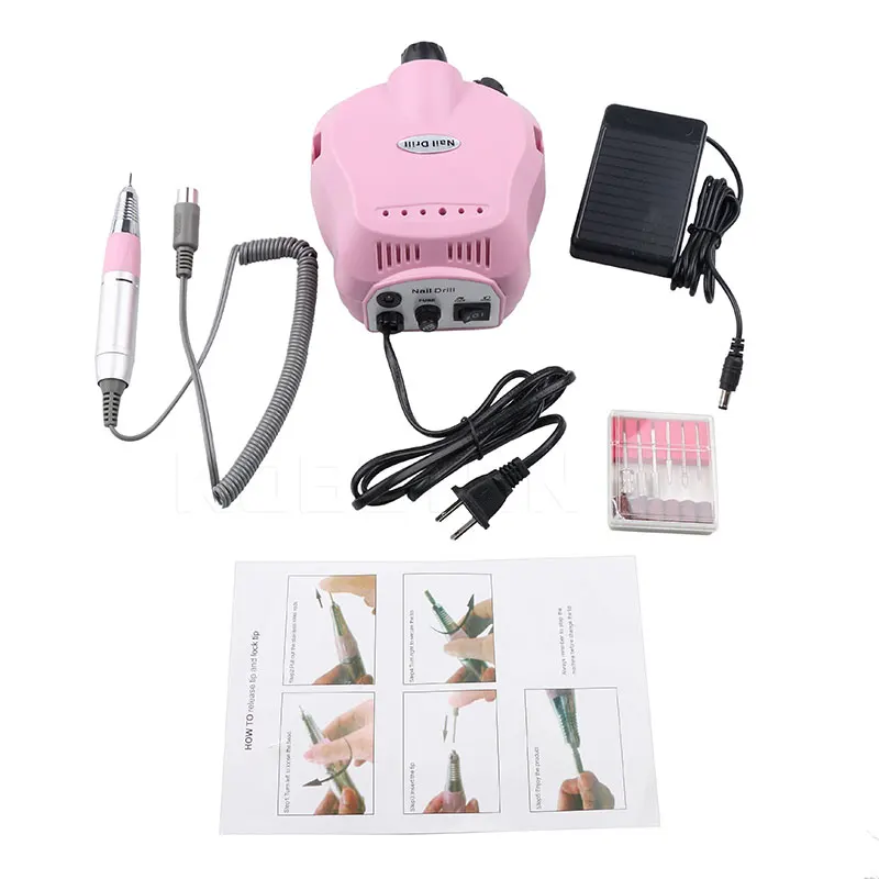 

30000RPM Pro Electric Nail Drill Machine Manicure Machine Drills Accessory Pedicure Kit Nail Drill File Bit Nail Tools