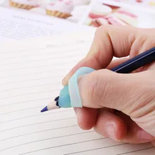 4 шт., устройство для подтягивания с одним пальцем в виде совы, силиконовый держатель для карандашей для детей, обучающая ручка для письма, канцелярские инструменты для коррекции