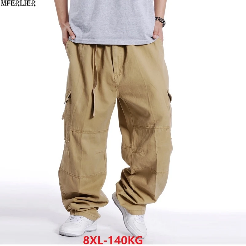 

Men cargo pants plus size 6XL 7XL 8XL big size large military pants pocket winter out door casual pants khaki hipster trousers