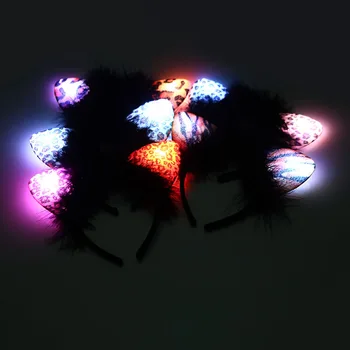 

Cat Animal Feather Ears LED Light up Headband Light Headwear Carnival Festival Cosplay Costume Birthday Party for Kids Adults