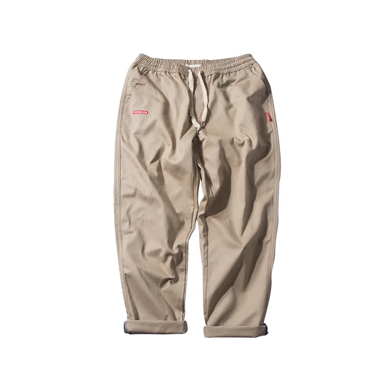 2019 Summer new wild nine pants overalls joggers men's sweatpants casual solid color loose hip hop streetwear S-2XL