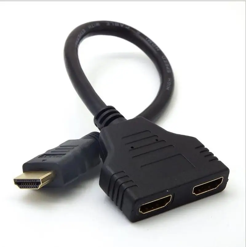 

1080P 2 Port HDMI Splitter 1 In 2 Out Male to Femal Video Cable Adapter hdmi Switch Converter For Audio TV DVD