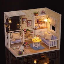 DIY 3D кукольный домик бумажный миниатюрный мебельный комплект светодиодный свет дети Grils подарок коллекция Fariy романтический дом режим Прямая