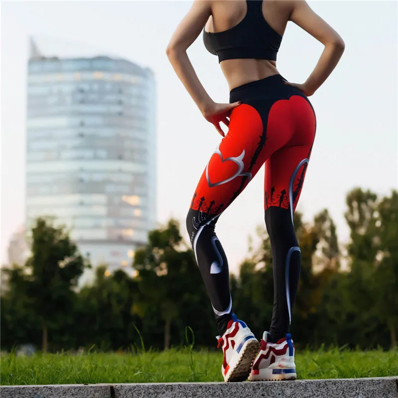 Модные сетчатые леггинсы с эффектом пуш-ап, женские леггинсы для фитнеса, тонкие эластичные тренировочные леггинсы, быстросохнущие спортивные штаны - Цвет: red