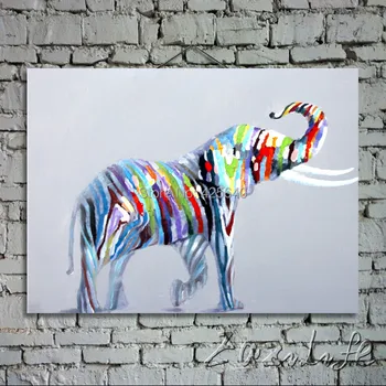 

Oil painting On Canvas Wall Pictures Paintings For Living Room Wall Art Canvas Pop art Elephant modern abstract hand painted 3