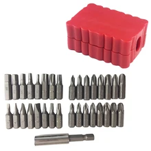 33 In 1 Screwdriver Tamper Proof Security Bit Set with Magnetic Extension Bit Holder Torx Hex Star Spanner Woodworking Tools