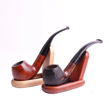 

Creative new manual entry Red Tan pipe 9mm core filter mahogany pipe