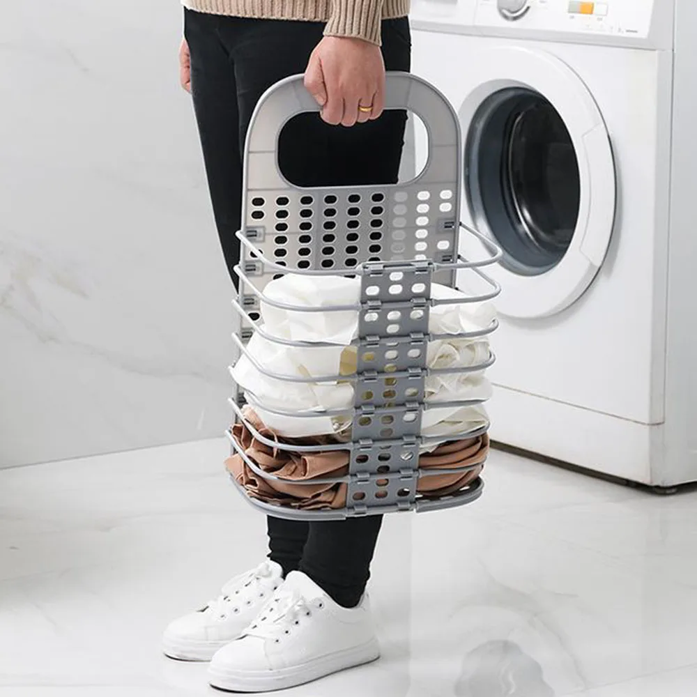 

Suction Cup Hanging Hamper Foldable Dirty Clothes Storage Basket Plastic Storage Basket Large Laundry Basket Laundry Basket